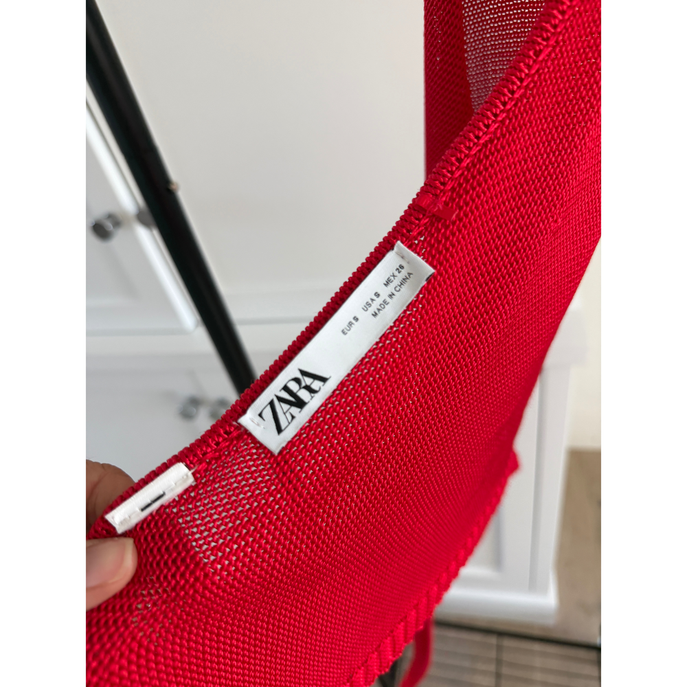 Zara Red Knit Halter Tank Top - Picture 4 of 4
